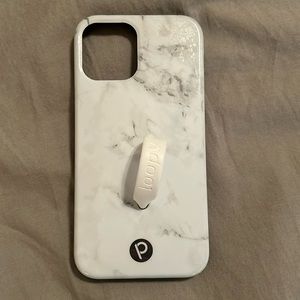 iPhone 12 Loopy Case - White Marble